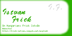 istvan frick business card